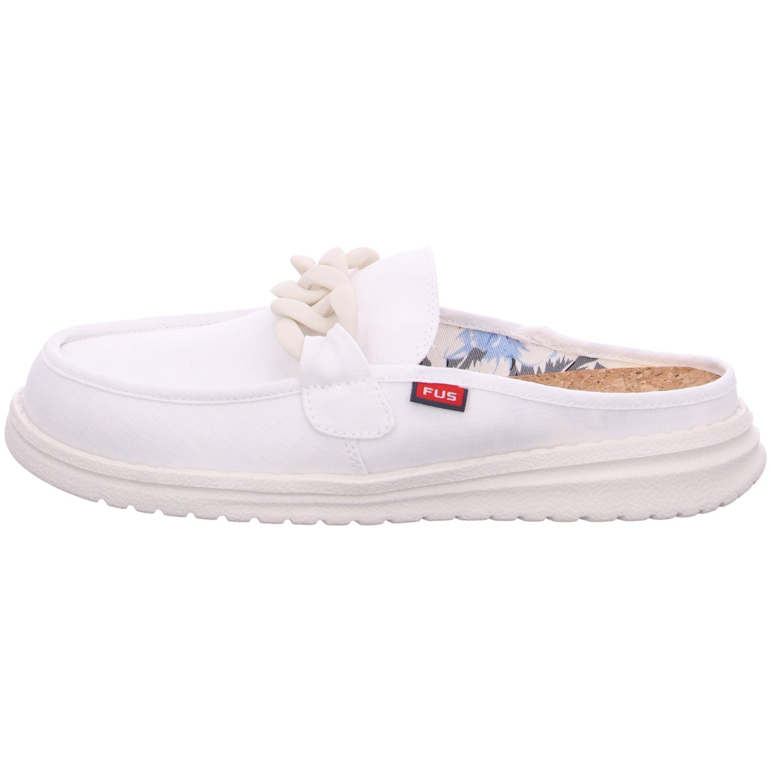 Produktbild 1 von Ella Chain in Washed Canvas White / Weiß - Fusion Shoes