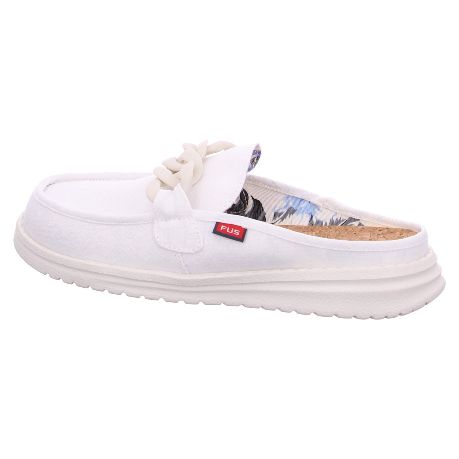 Produktbild 2 von Ella Chain in Washed Canvas White / Weiß - Fusion Shoes