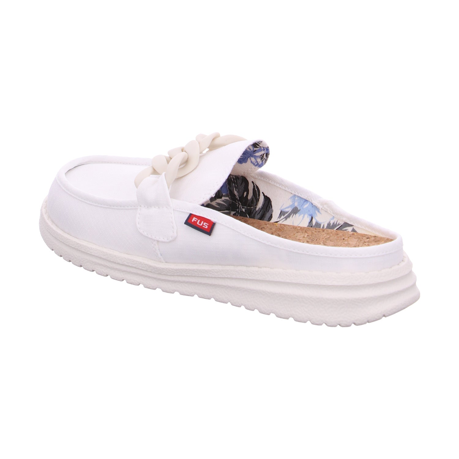 Produktbild 3 von Ella Chain in Washed Canvas White / Weiß - Fusion Shoes