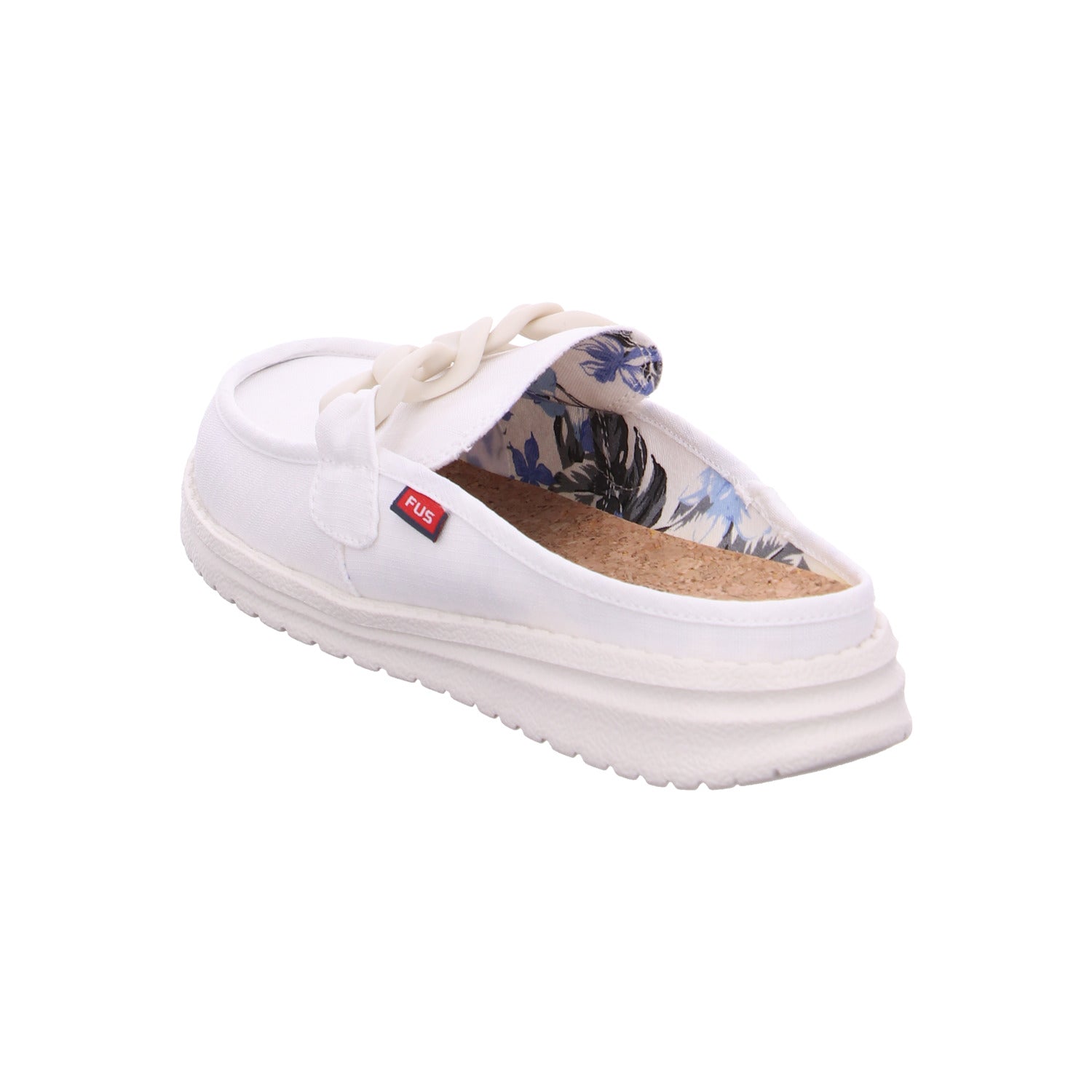 Produktbild 4 von Ella Chain in Washed Canvas White / Weiß - Fusion Shoes